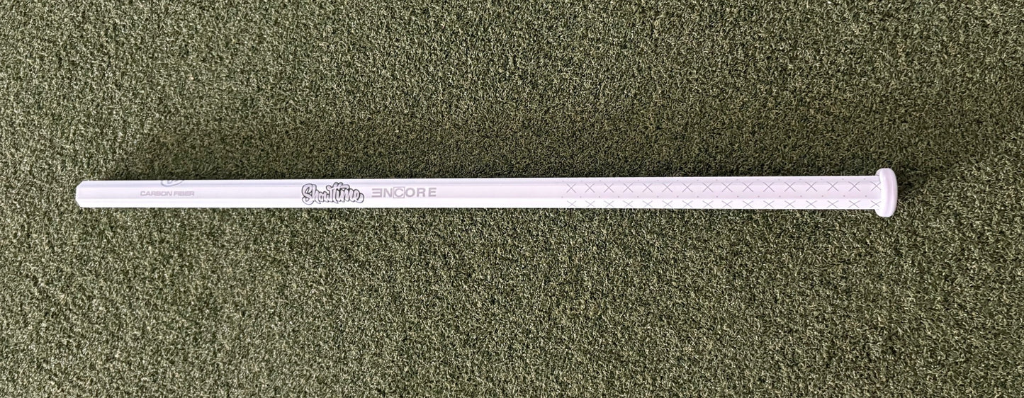 Showtime White Carbon Fiber Lacrosse Shaft